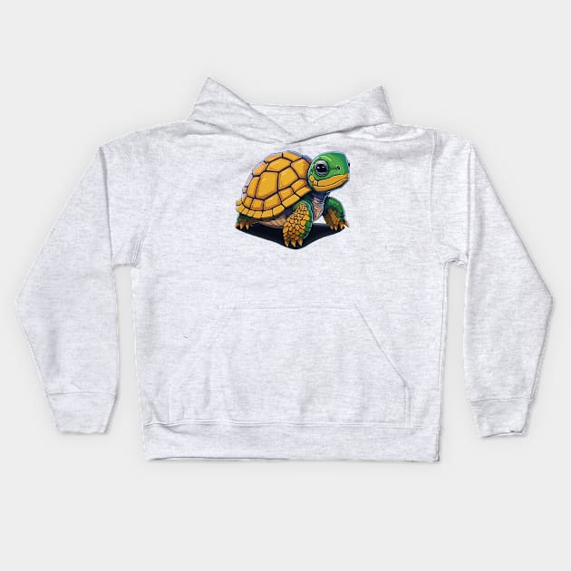 Turtle Portrait Kids Hoodie by SpriteGuy95